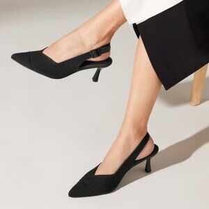 VIVAIA pointed toe sling back orthopedic heels